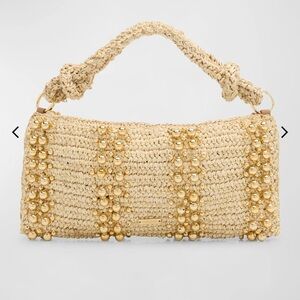 Cult Gaia Hera Nano Studded Raffia Shoulder Bag worn twice & perfect condition